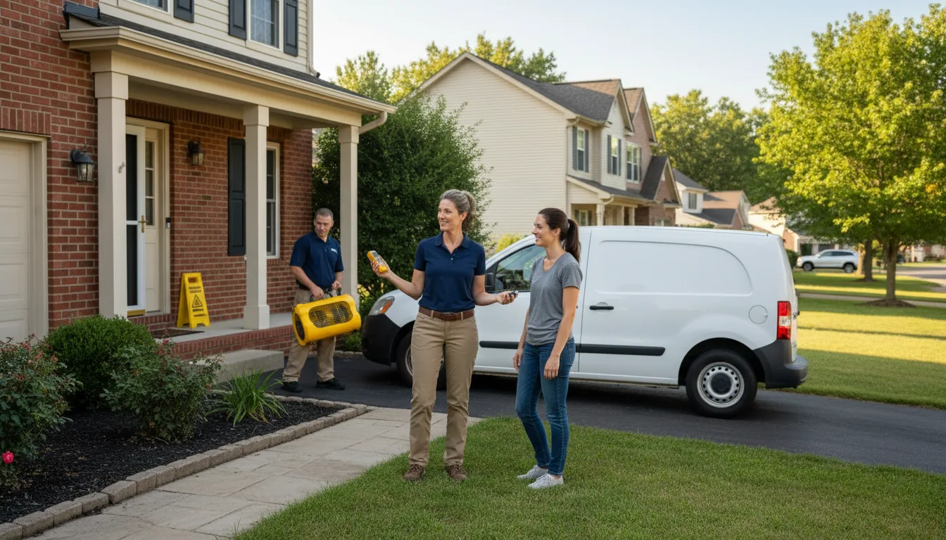 Water restoration image for Dehumidification And Cleanup Services in Hodgenville, KY